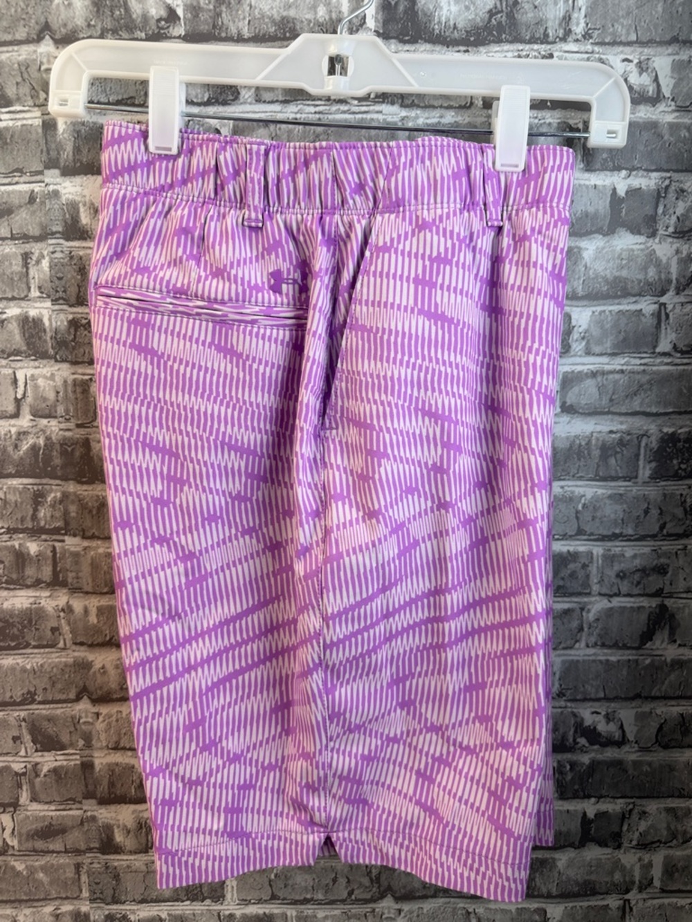 Under Armour purple and white shorts